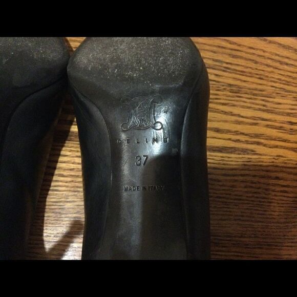 CELINE Black shoes with a small metal heel - Picture 7 of 7